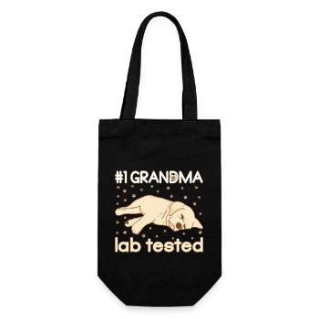 grandma lab tested - Geschenkbeutel für Flaschen - Schwarz - Vorne