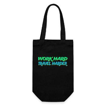 Work Hard Travel Harder Lifestyle Digital Nomads - Gift Bag for Bottles - black - Front