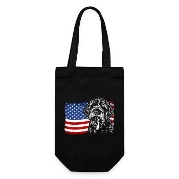 Korthals Griffon Amérique Flag Chien Chiens Wilsigns - Sac à bouteille - noir - Devant