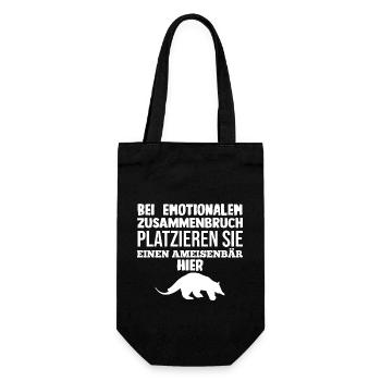 Ameisenbär - Geschenkbeutel für Flaschen - Schwarz - Vorne