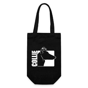 Collie Shorthair Profile Dogs Dog Wilsigns - Gift Bag for Bottles - black - Front