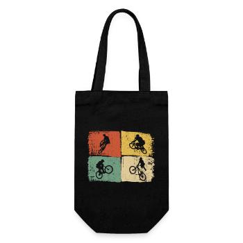 Quad Bike Silhouettes on Colour Blocks - Gift Bag for Bottles - black - Front