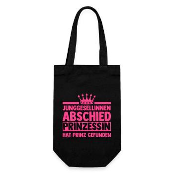 Braut Hochzeit Heiraten Junggesellenabschied - Geschenkbeutel für Flaschen - Schwarz - Vorne