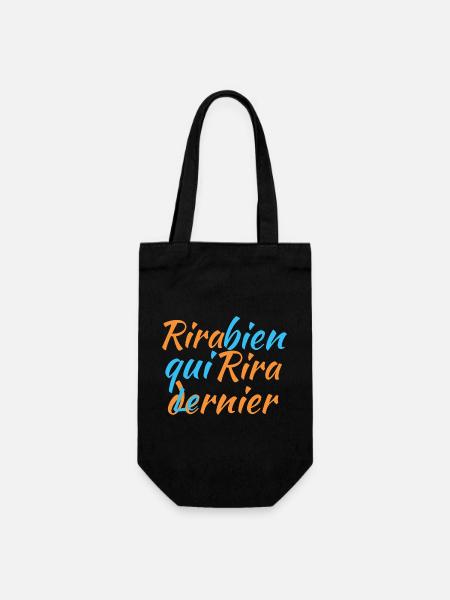 Rira bien qui rira le dernier - Sac à bouteille - noir