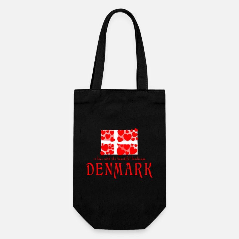 Dänemark Danmark - Geschenkbeutel für Flaschen - Schwarz
