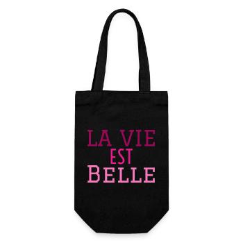la vie est belle - Sac à bouteille - noir - Devant