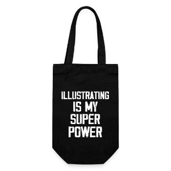 Illustrating Is My Super Power - Gift Bag for Bottles - black - Front