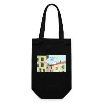 Geliebt leben. - Geschenkbeutel für Flaschen - Schwarz - Vorne