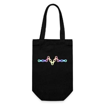 Bicycle chain - Gift Bag for Bottles - black - Front