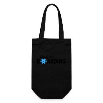 Snowboard - Gift Bag for Bottles - black - Front