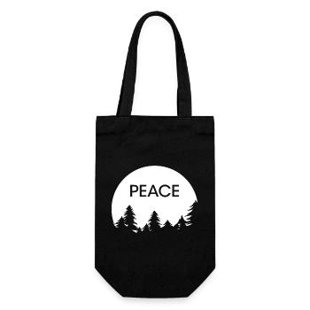 Arbre Paix Symbole Forêt Arbres Paix Paix icône - Sac à bouteille - noir - Devant