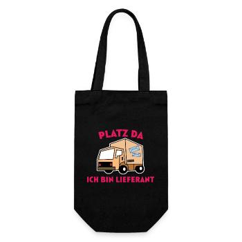 Lieferant Arbeit Workaholic Job Karriere Statement - Geschenkbeutel für Flaschen - Schwarz - Vorne