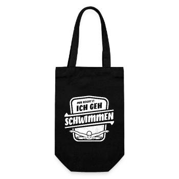 Mir reicht's ich geh Schwimmen - Butterfly - Geschenkbeutel für Flaschen - Schwarz - Vorne