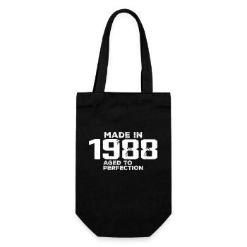 Vintage 1988 Geburtstagsgeschenk 1988 Retro - Geschenkbeutel für Flaschen - Schwarz - Vorne