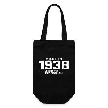 Vintage 1938 Geburtstagsgeschenk 1938 Retro - Geschenkbeutel für Flaschen - Schwarz - Vorne