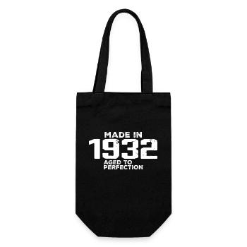 Vintage 1932 Birthday Gift 1932 Retro - Gift Bag for Bottles - black - Front