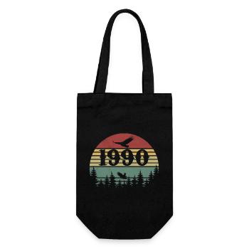 1990 Vintage 1990er Jahre Retro 1990er Jahre Geburtstagsgeschenk - Geschenkbeutel für Flaschen - Schwarz - Vorne