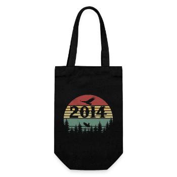 2014 Vintage Cadeau D’anniversaire 2014 Retro 2014 - Sac à bouteille - noir - Devant