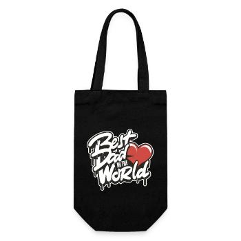 Meilleur papa pour toujours pour la fête des pères ou l’anniversaire - Sac à bouteille - noir - Devant