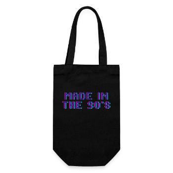 Made in the 90's - Geschenkbeutel für Flaschen - Schwarz - Vorne