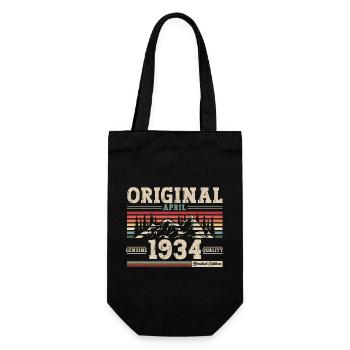 90e anniversaireHomme Original Avril Vintage 1934 - Sac à bouteille - noir - Devant
