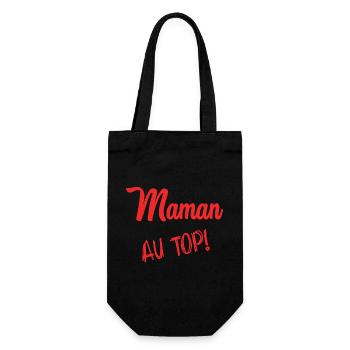 MAMAN. FÊTE DES MÈRES - Sac à bouteille - noir - Devant