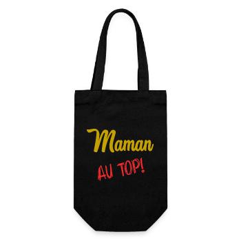 HAPPY MOTHER'S DAY. MOM. MOTHER'S DAY - Gift Bag for Bottles - black - Front
