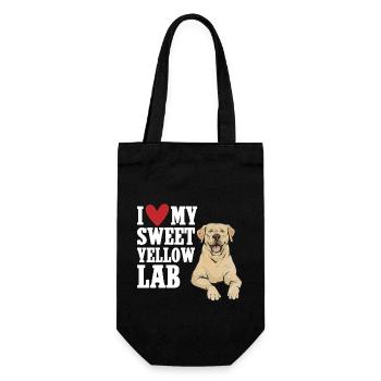 Labrador Retriever jaune - Sac à bouteille - noir - Devant