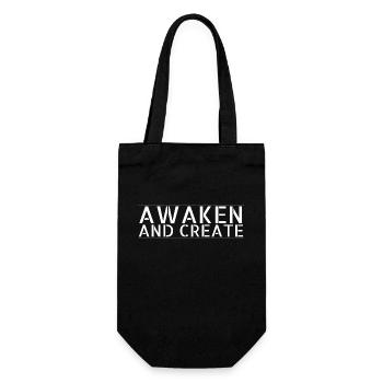 present present idea spiritual awakening happy - Gift Bag for Bottles - black - Front
