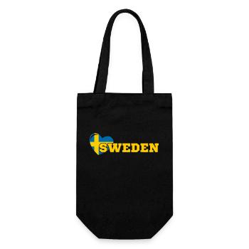 Schweden Wikinger Sverige Skandinavien Volk - Geschenkbeutel für Flaschen - Schwarz - Vorne