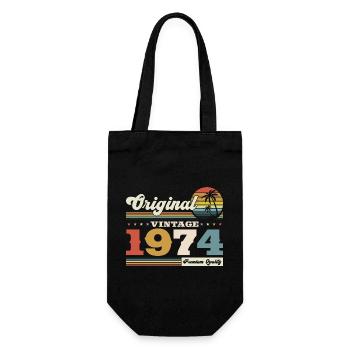 Original 1974 Vintage 1974 Birthday 1974 - Gift Bag for Bottles - black - Front