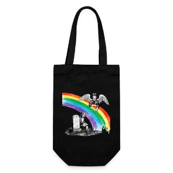 Fille papa Ange en deuil - Sac à bouteille - noir - Devant