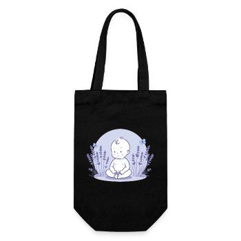 Bébé en lavande - Sac à bouteille - noir - Devant