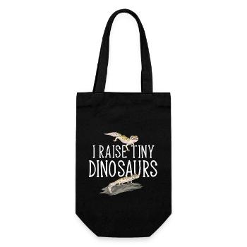 Leopard Gecko Reptile Pet Gecko - Gift Bag for Bottles - black - Front