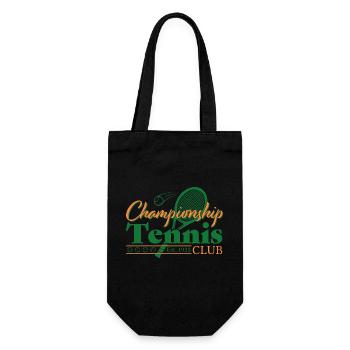 Tennis Club - Geschenkbeutel für Flaschen - Schwarz - Vorne