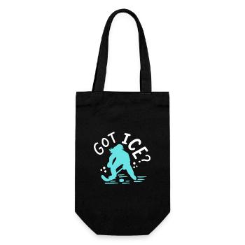 Eishockey Eishockeyspielerin - Geschenkbeutel für Flaschen - Schwarz - Vorne