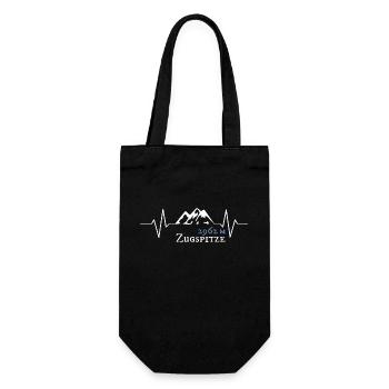 Höhe Zugspitze Souvenir - Geschenkbeutel für Flaschen - Schwarz - Vorne