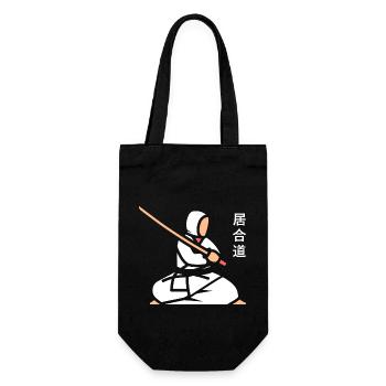 iaido - Geschenkbeutel für Flaschen - Schwarz - Vorne