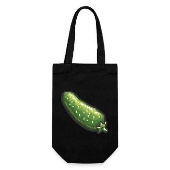 Cucumber Pixel Icon - Gift Bag for Bottles - black - Front