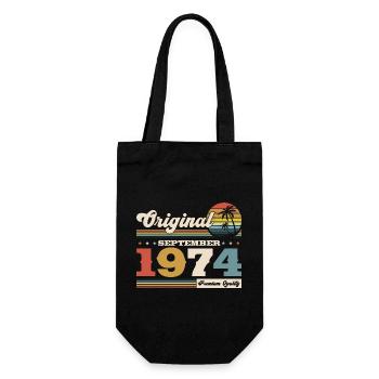 50th Birthday Legend September 1974 Volume 74 - Gift Bag for Bottles - black - Front