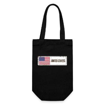 United States Flag - Gift Bag for Bottles - black - Front