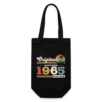 59. Geburtstag Legende Oktober 1965 Jahrgang 65 - Geschenkbeutel für Flaschen - Schwarz - Vorne