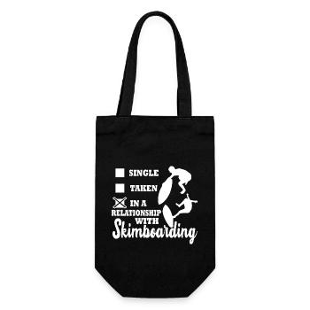I'm In A Relationship With Skimboarding - Gift Bag for Bottles - black - Front