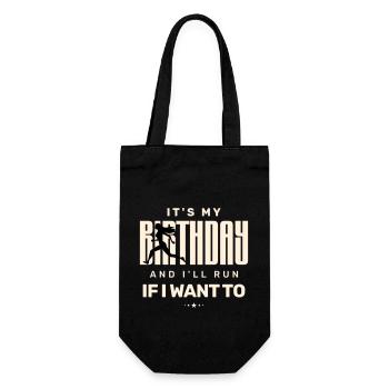 C’est mon anniversaire et je me présenterai si je veux - Sac à bouteille - noir - Devant