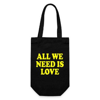 all we need is love - Gift Bag for Bottles - black - Front
