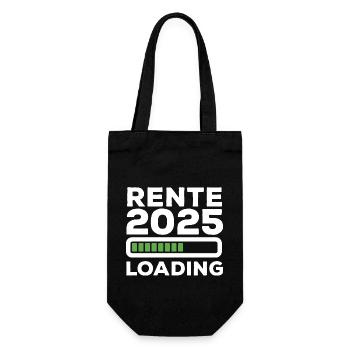 Rente 2025 Loading - Ruhestand - Pension - Geschenkbeutel für Flaschen - Schwarz - Vorne