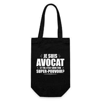 I am a lawyer. What's your superpower? - Gift Bag for Bottles - black - Front