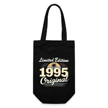 1995 Vintage - 30 Years - Gift Bag for Bottles - black - Front