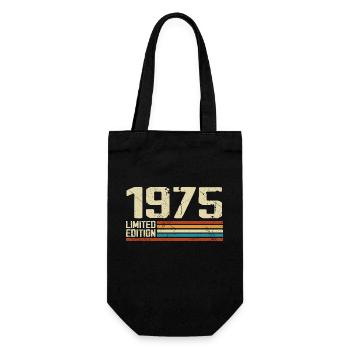 Vintage 1975 Retro Birthday - Born in 1975 - Gift Bag for Bottles - black - Front