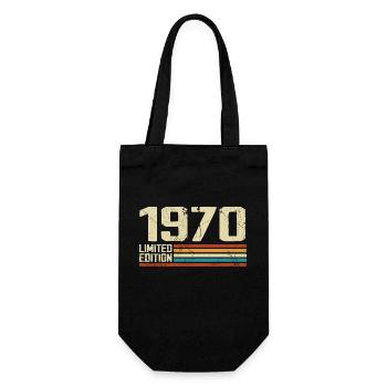 Vintage 1970 Anniversaire Rétro - Né en 1970 - Sac à bouteille - noir - Devant